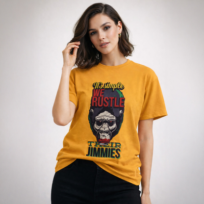 Vastrio Unisex Gorilla Graphic Printed T Shirt for Men & Women | Regular Fit Crew Neck Short Sleeve Casual Streetwear T-Shirt