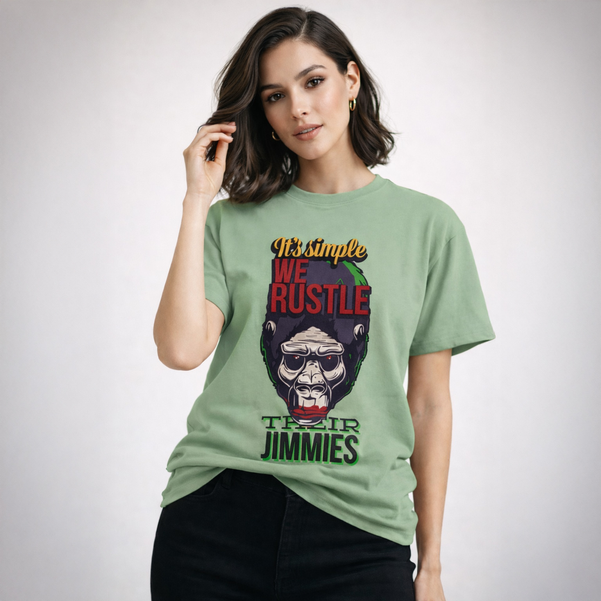 Vastrio Unisex Gorilla Graphic Printed T Shirt for Men & Women | Regular Fit Crew Neck Short Sleeve Casual Streetwear T-Shirt