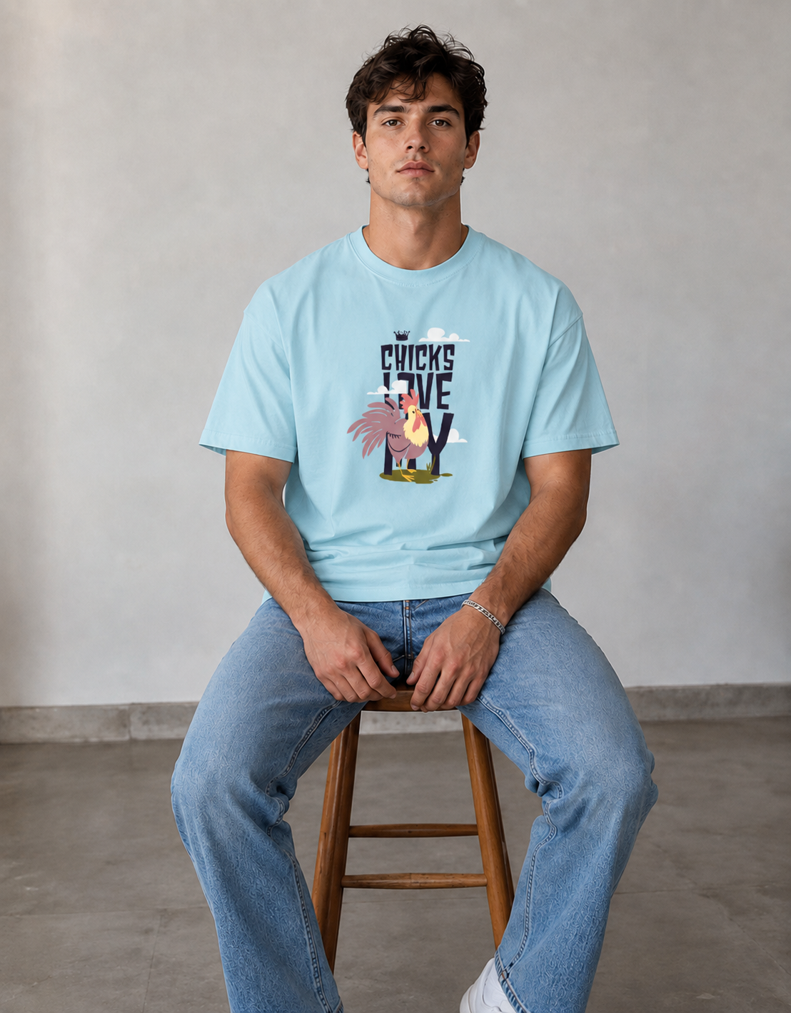 Vastrio Chicken Graphic T-Shirt | Unisex Cotton Regular Fit