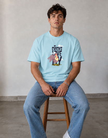 Vastrio Chicken Graphic T-Shirt | Unisex Cotton Regular Fit