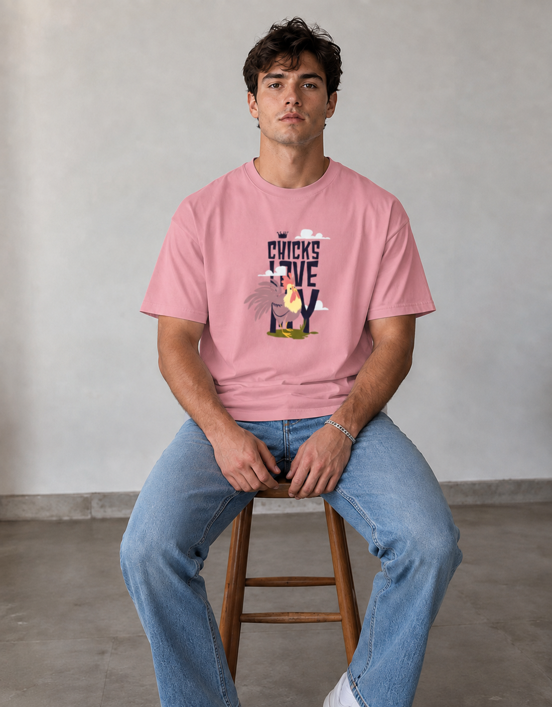 Vastrio Chicken Graphic T-Shirt | Unisex Cotton Regular Fit