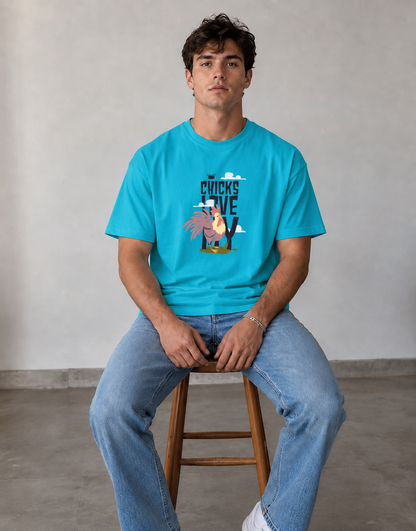 Vastrio Chicken Graphic T-Shirt | Unisex Cotton Regular Fit