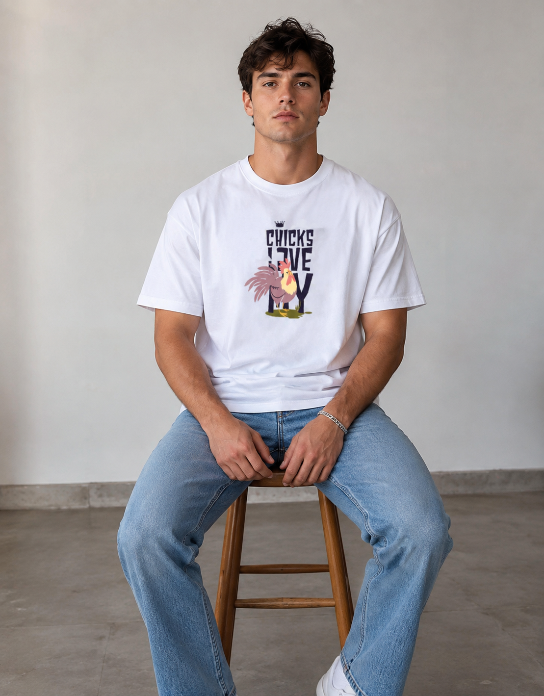 Vastrio Chicken Graphic T-Shirt | Unisex Cotton Regular Fit