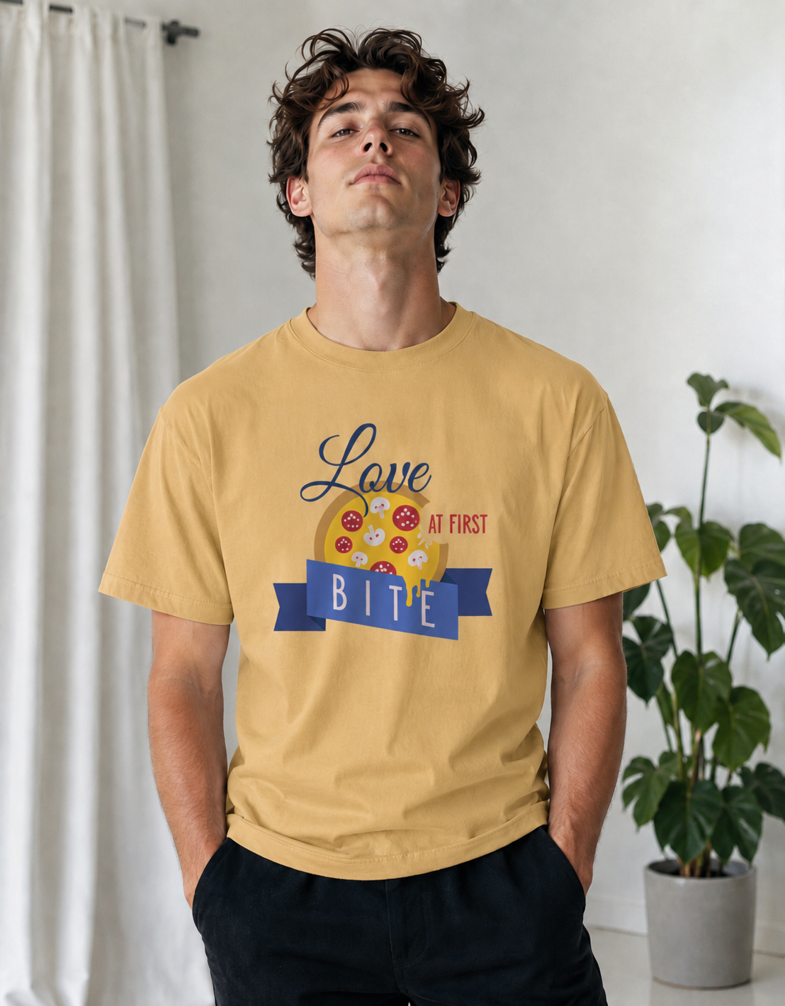 Vastrio Pizza Graphic T-Shirt | Unisex Cotton Regular Fit