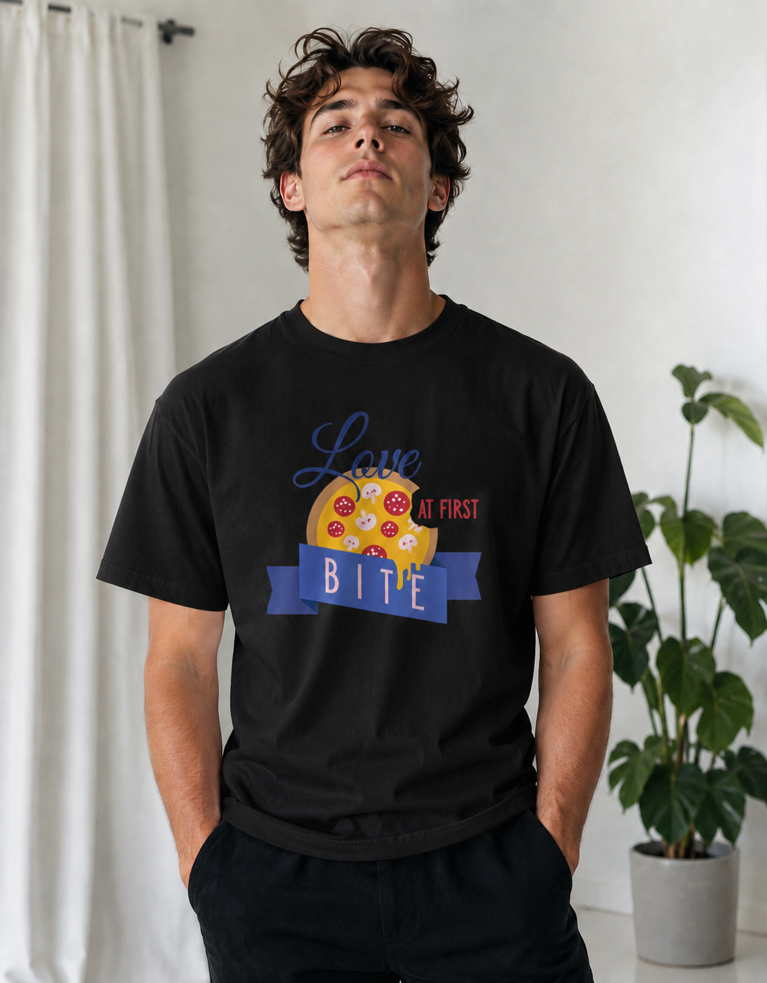 Vastrio Pizza Graphic T-Shirt | Unisex Cotton Regular Fit