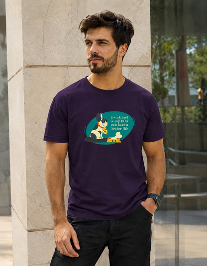 Vastrio Dog Lover Graphic T-Shirt | Unisex Cotton Regular Fit