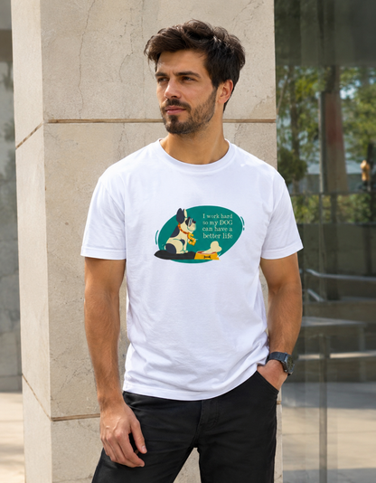 Vastrio Dog Lover Graphic T-Shirt | Unisex Cotton Regular Fit