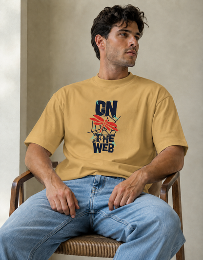 Vastrio On The Web Graphic T-Shirt | Unisex Cotton Regular Fit