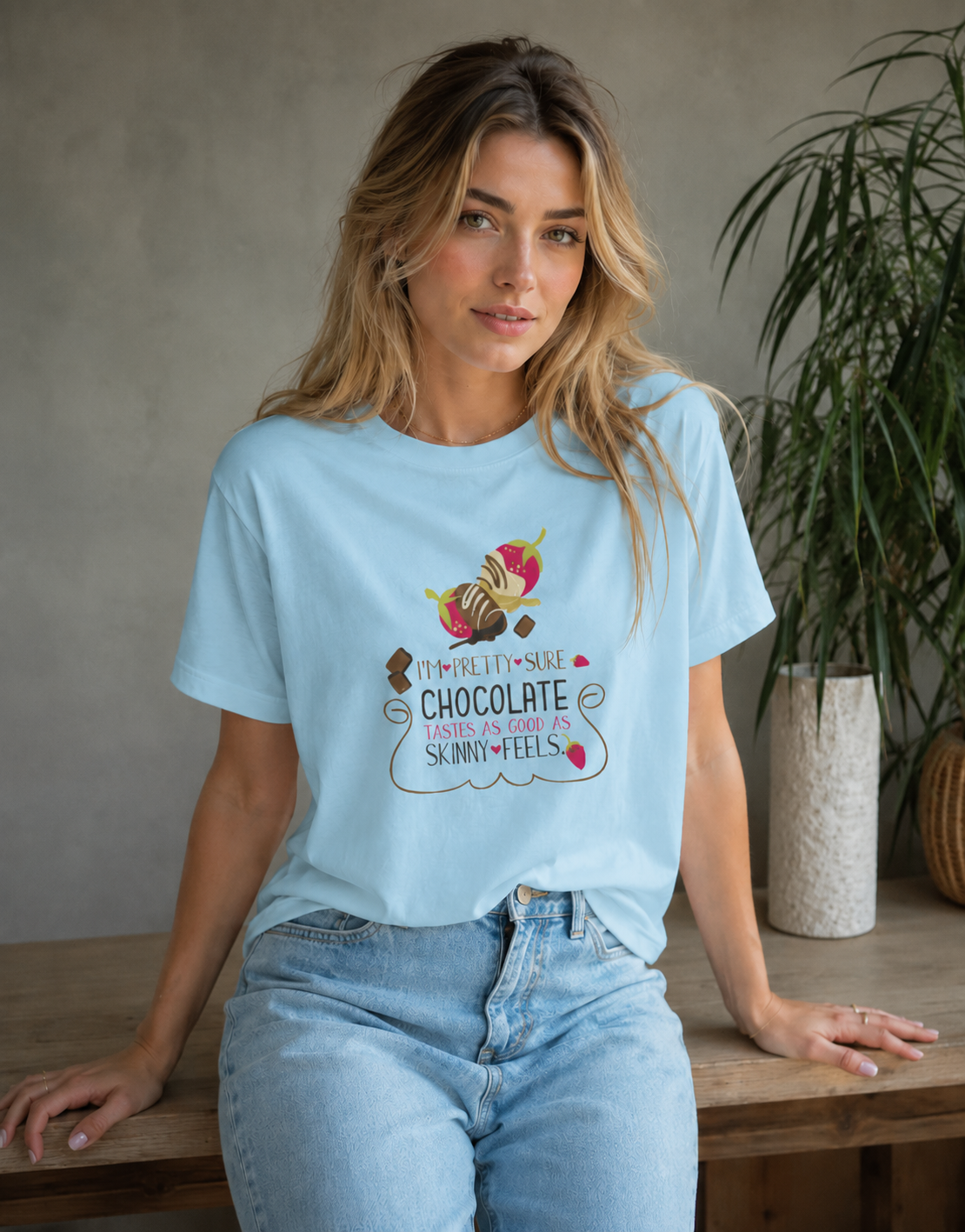 Vastrio Chocolate Quote Graphic T-Shirt | Unisex Cotton Regular Fit
