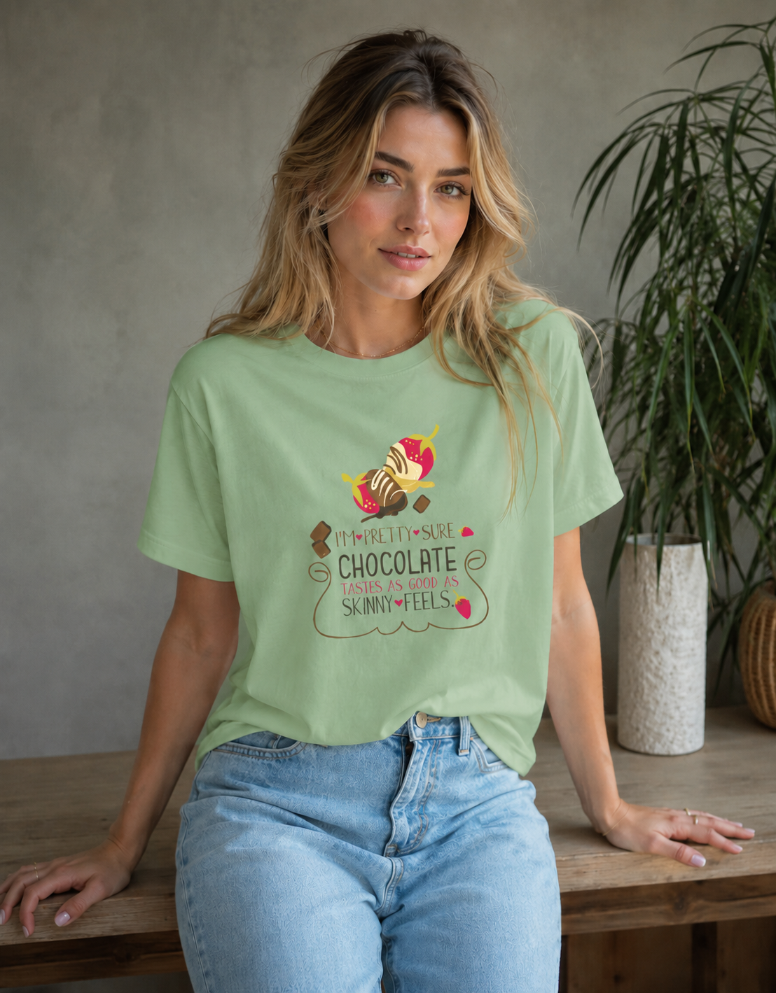 Vastrio Chocolate Quote Graphic T-Shirt | Unisex Cotton Regular Fit