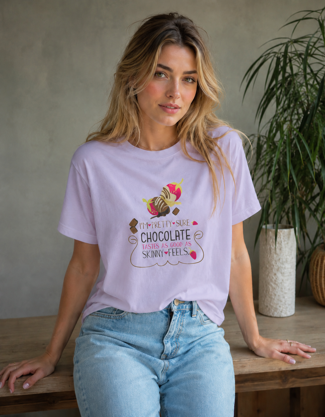 Vastrio Chocolate Quote Graphic T-Shirt | Unisex Cotton Regular Fit