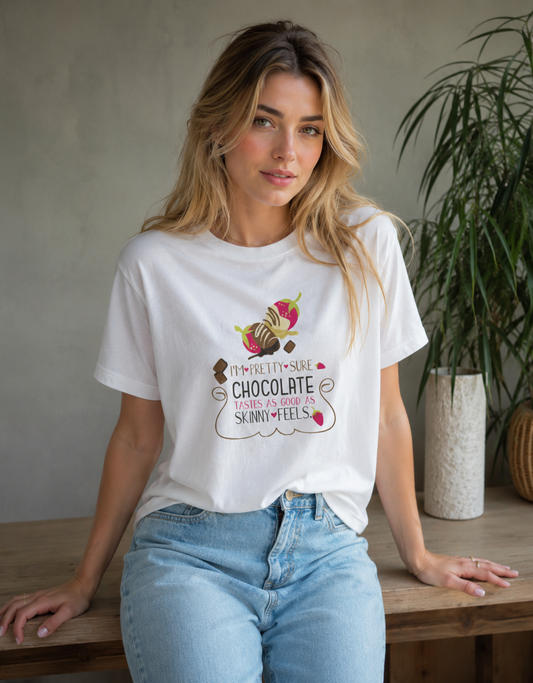 Vastrio Chocolate Quote Graphic T-Shirt | Unisex Cotton Regular Fit