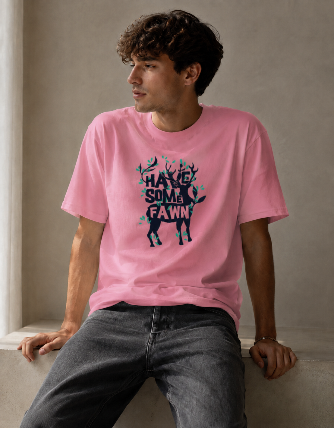 Vastrio Have Some Fawn Deer Graphic T-Shirt | Unisex Cotton Regular Fit