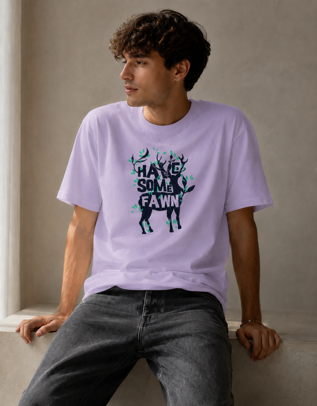 Vastrio Have Some Fawn Deer Graphic T-Shirt | Unisex Cotton Regular Fit