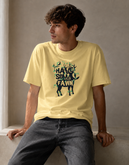 Vastrio Have Some Fawn Deer Graphic T-Shirt | Unisex Cotton Regular Fit