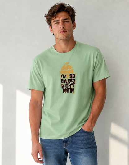 Vastrio I'm So Baked Graphic T-Shirt | Unisex Cotton Regular Fit