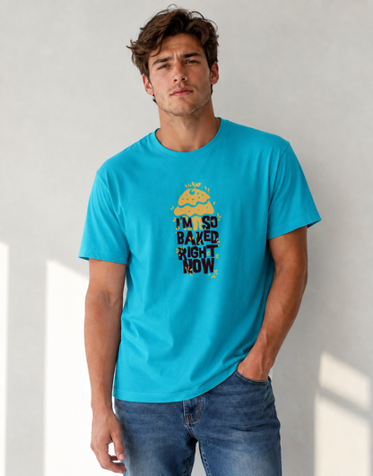 Vastrio I'm So Baked Graphic T-Shirt | Unisex Cotton Regular Fit