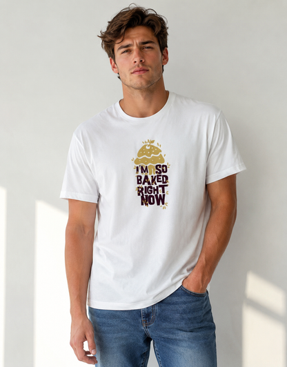 Vastrio I'm So Baked Graphic T-Shirt | Unisex Cotton Regular Fit