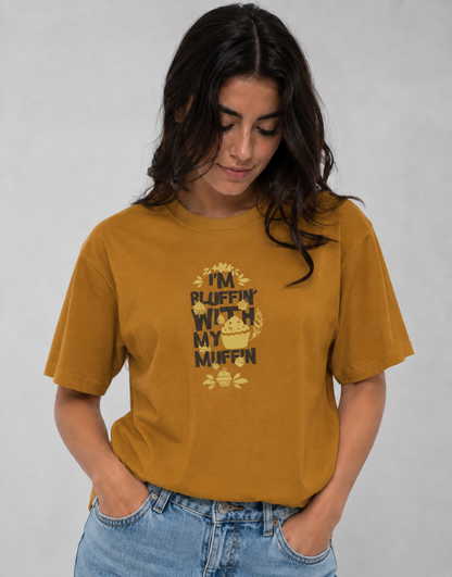 Vastrio Funny Muffin Graphic T-Shirt | Unisex Cotton Regular Fit