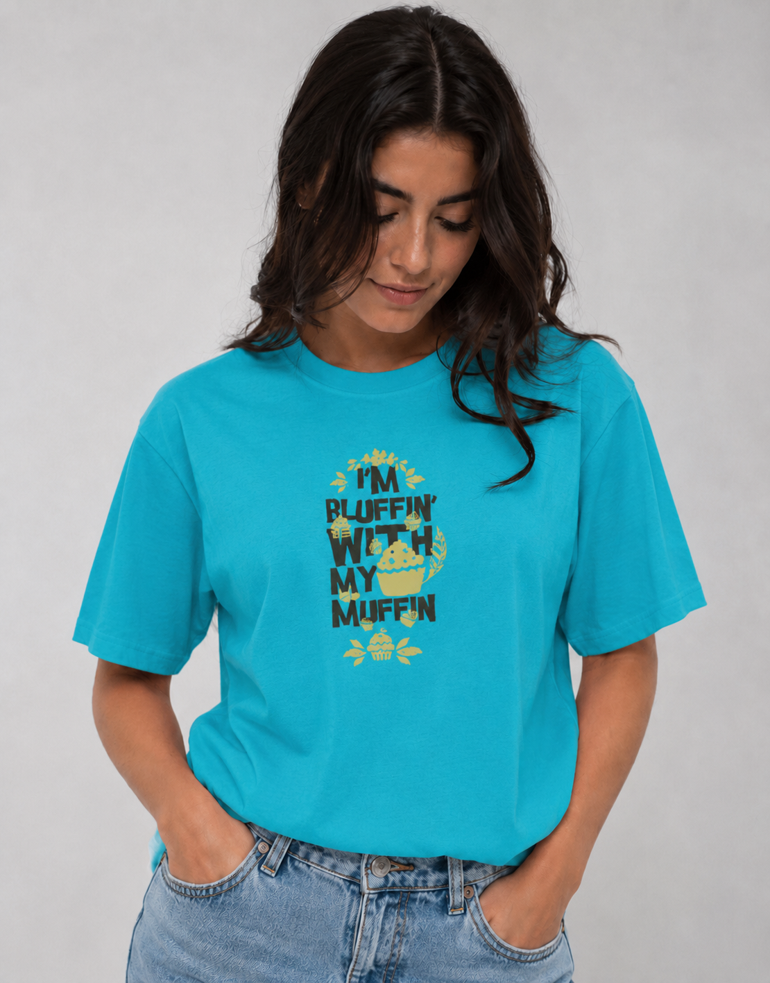 Vastrio Funny Muffin Graphic T-Shirt | Unisex Cotton Regular Fit