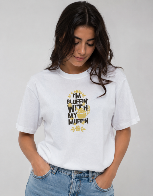 Vastrio Funny Muffin Graphic T-Shirt | Unisex Cotton Regular Fit