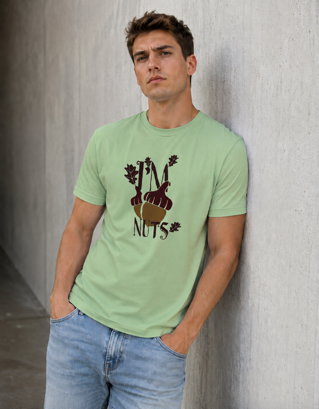 Vastrio Nuts Acorn Graphic T-Shirt | Unisex Cotton Regular Fit