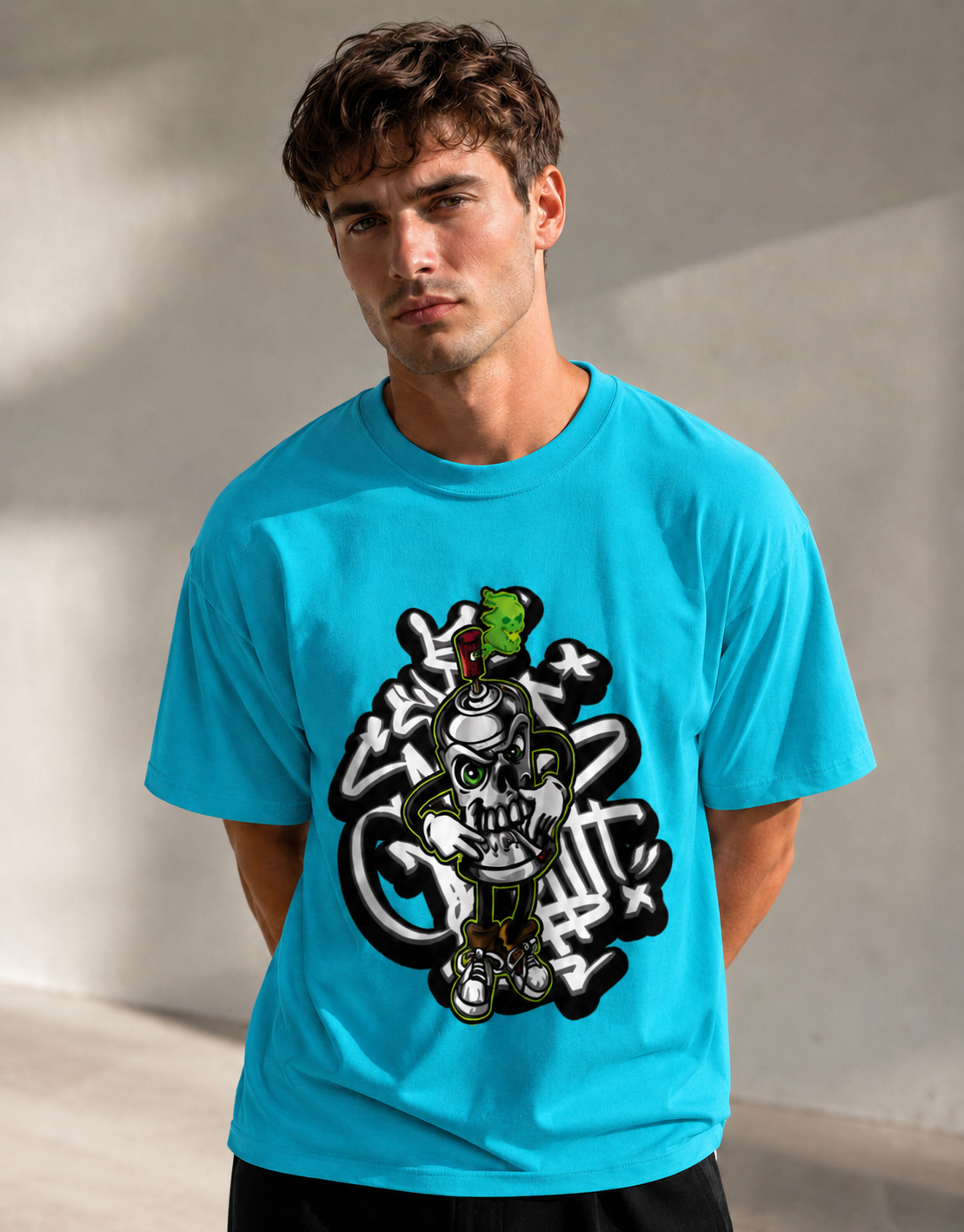 Vastrio Unisex Skull Graphic Printed T-Shirt for Men & Women | Regular Fit Round Neck Short Sleeve Streetwear Casual T-Shirt