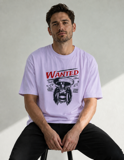 Vastrio Unisex Wanted Cowboy Graphic Printed T-Shirt | Western Vintage Style Tee for Men & Women | Casual Streetwear T-Shirt