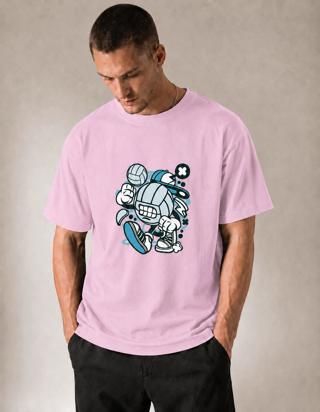 Vastrio Unisex Cartoon Graphic Printed T-Shirt | Cute Character Casual Tee for Men & Women | Stylish Streetwear T-Shirt