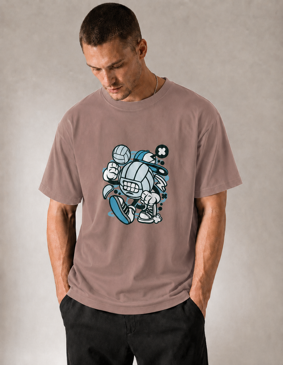 Vastrio Unisex Cartoon Graphic Printed T-Shirt | Cute Character Casual Tee for Men & Women | Stylish Streetwear T-Shirt