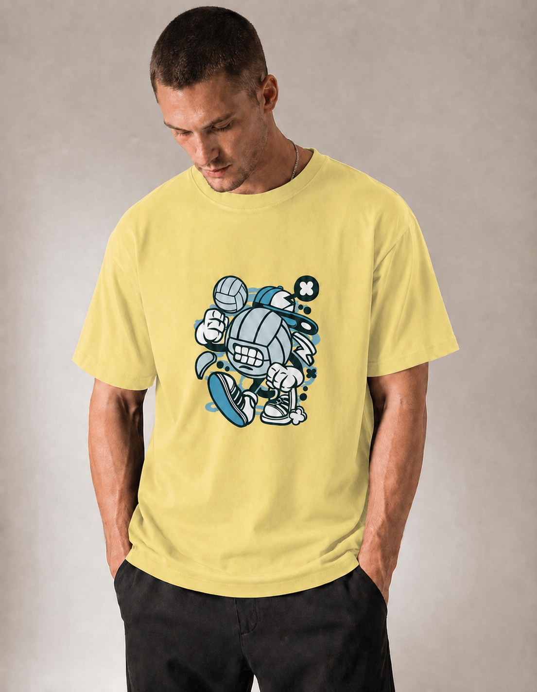 Vastrio Unisex Cartoon Graphic Printed T-Shirt | Cute Character Casual Tee for Men & Women | Stylish Streetwear T-Shirt