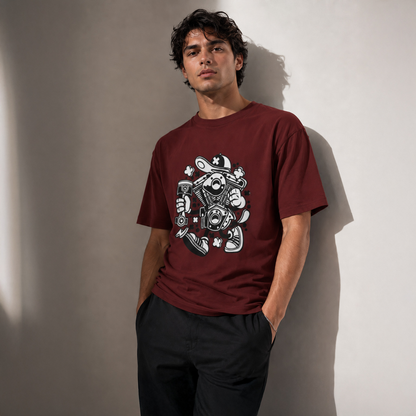 Vastrio Unisex Biker Graphic Printed T-Shirt for Men & Women, Motorcycle Rider Streetwear Tee