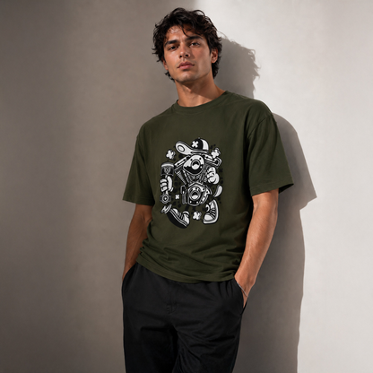Vastrio Unisex Biker Graphic Printed T-Shirt for Men & Women, Motorcycle Rider Streetwear Tee
