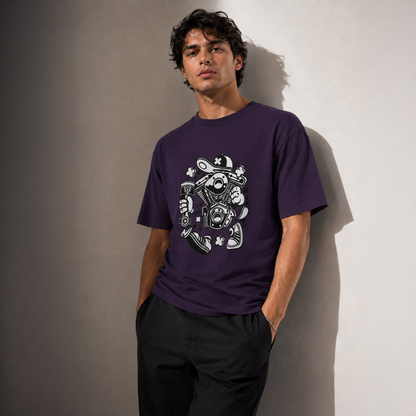 Vastrio Unisex Biker Graphic Printed T-Shirt for Men & Women, Motorcycle Rider Streetwear Tee