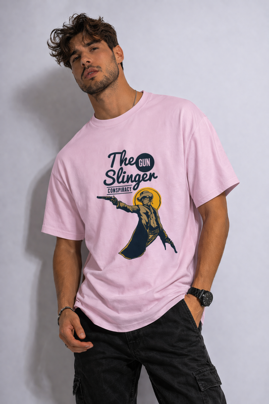 Vastrio Unisex Cowboy Graphic Printed T-Shirt for Men & Women, Vintage Western Gun Slinger Design Tee