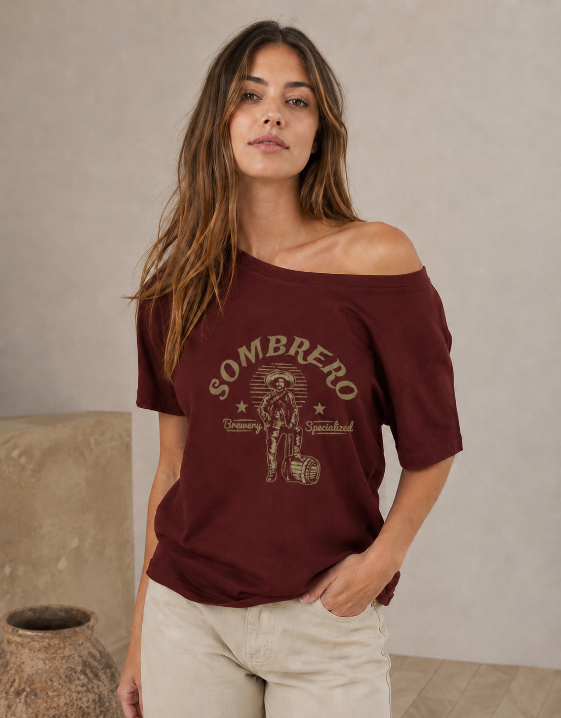 Vastrio Unisex Vintage Cowboy Graphic Printed T-Shirt, Regular Fit Crew Neck Casual Wear Pure Cotton T-Shirt for Men & Women