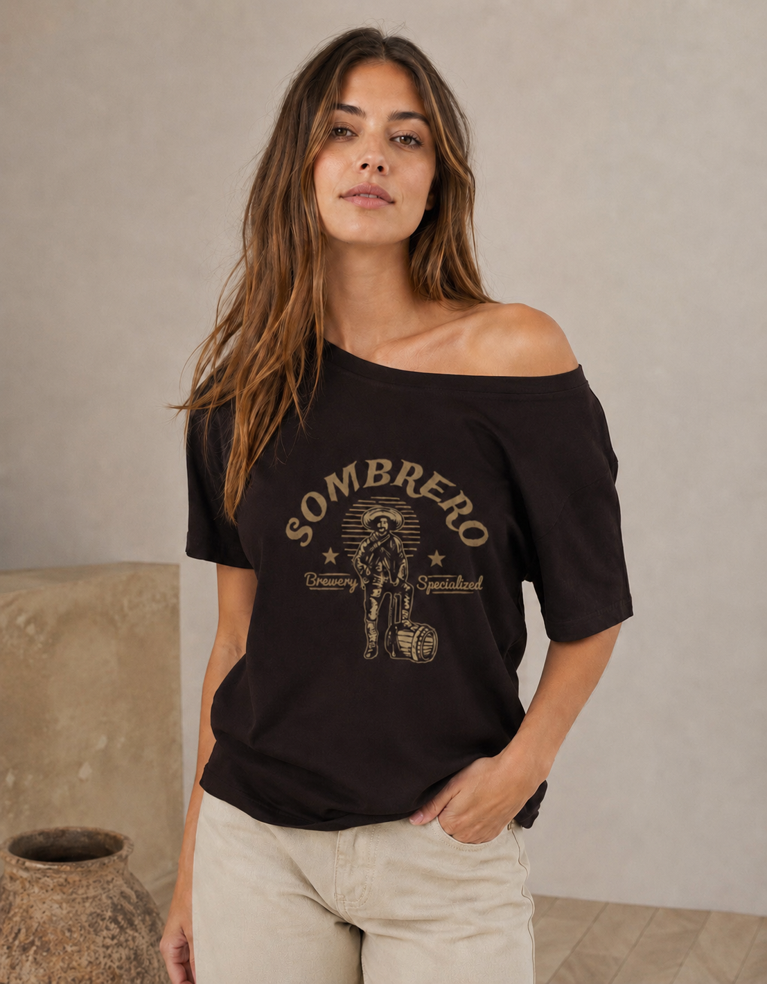 Vastrio Unisex Vintage Cowboy Graphic Printed T-Shirt, Regular Fit Crew Neck Casual Wear Pure Cotton T-Shirt for Men & Women