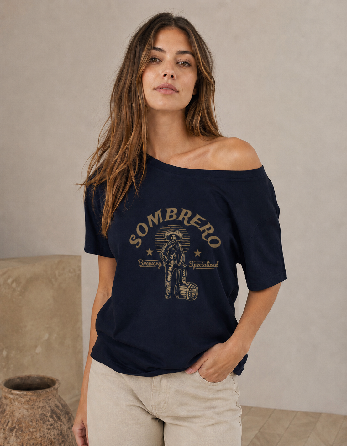 Vastrio Unisex Vintage Cowboy Graphic Printed T-Shirt, Regular Fit Crew Neck Casual Wear Pure Cotton T-Shirt for Men & Women