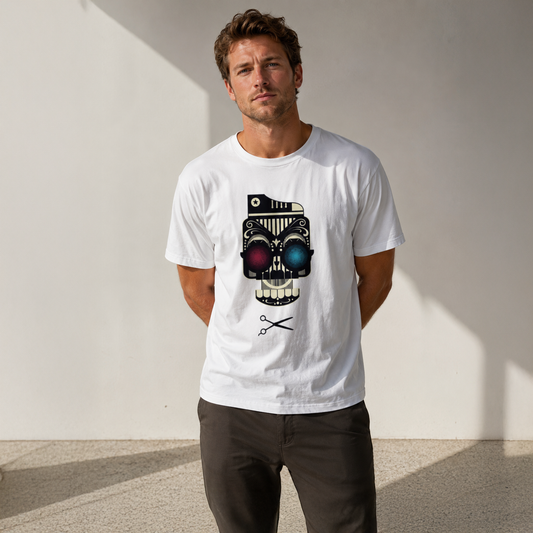 Vastrio Unisex Skull Graphic Printed T-Shirt, Regular Fit Crew Neck Casual Wear Cotton T-Shirt for Men & Women