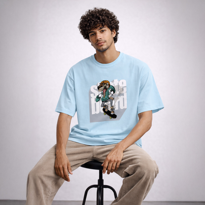 Vastrio Unisex Skateboard Dog Graphic Printed T-Shirt for Men & Women | Regular Fit Round Neck Short Sleeve Streetwear Casual T-Shirt