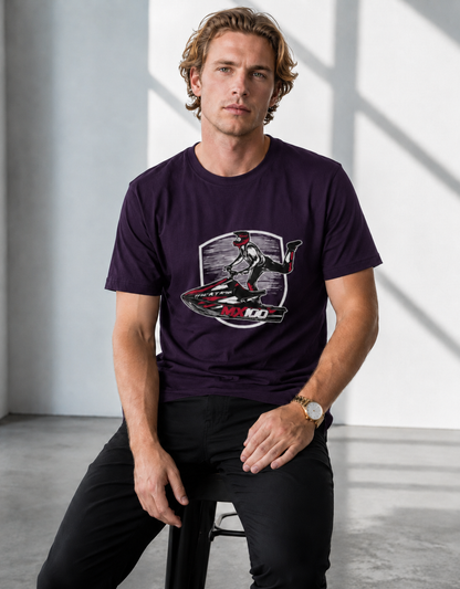 Vastrio Unisex Jet Ski Graphic Printed T-Shirt, Regular Fit Crew Neck Casual Wear T-Shirt for Men & Women, Water Sports Racing Adventure Streetwear Tee