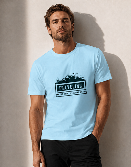 Vastrio Unisex Traveling Graphic T-Shirt for Men & Women, Adventure Trip Printed Cotton T-Shirt, Travel Vacation Casual Wear