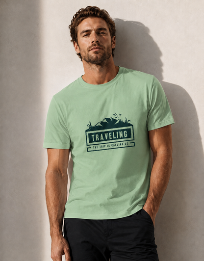 Vastrio Unisex Traveling Graphic T-Shirt for Men & Women, Adventure Trip Printed Cotton T-Shirt, Travel Vacation Casual Wear