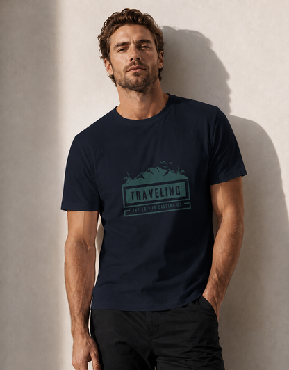 Vastrio Unisex Traveling Graphic T-Shirt for Men & Women, Adventure Trip Printed Cotton T-Shirt, Travel Vacation Casual Wear