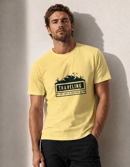 Vastrio Unisex Traveling Graphic T-Shirt for Men & Women, Adventure Trip Printed Cotton T-Shirt, Travel Vacation Casual Wear