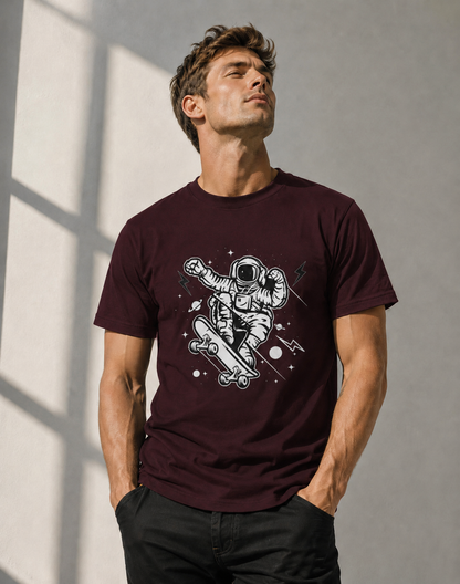 T-shirt unisexe léger en coton à col rond