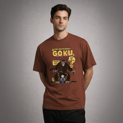 Vastrio Unisex Pure Cotton Goku Graphic Printed T-Shirt for Men & Women | Retro Anime Inspired Black Casual T-Shirt