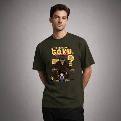 Vastrio Unisex Pure Cotton Goku Graphic Printed T-Shirt for Men & Women | Retro Anime Inspired Black Casual T-Shirt