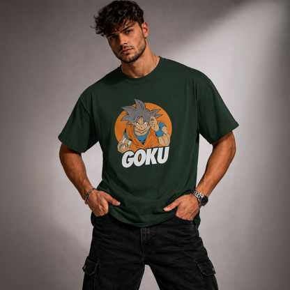 Vastrio Unisex Goku Dragon Ball Z Anime T-Shirt | Super Saiyan Graphic Printed Black T-Shirt | Anime Streetwear Tee