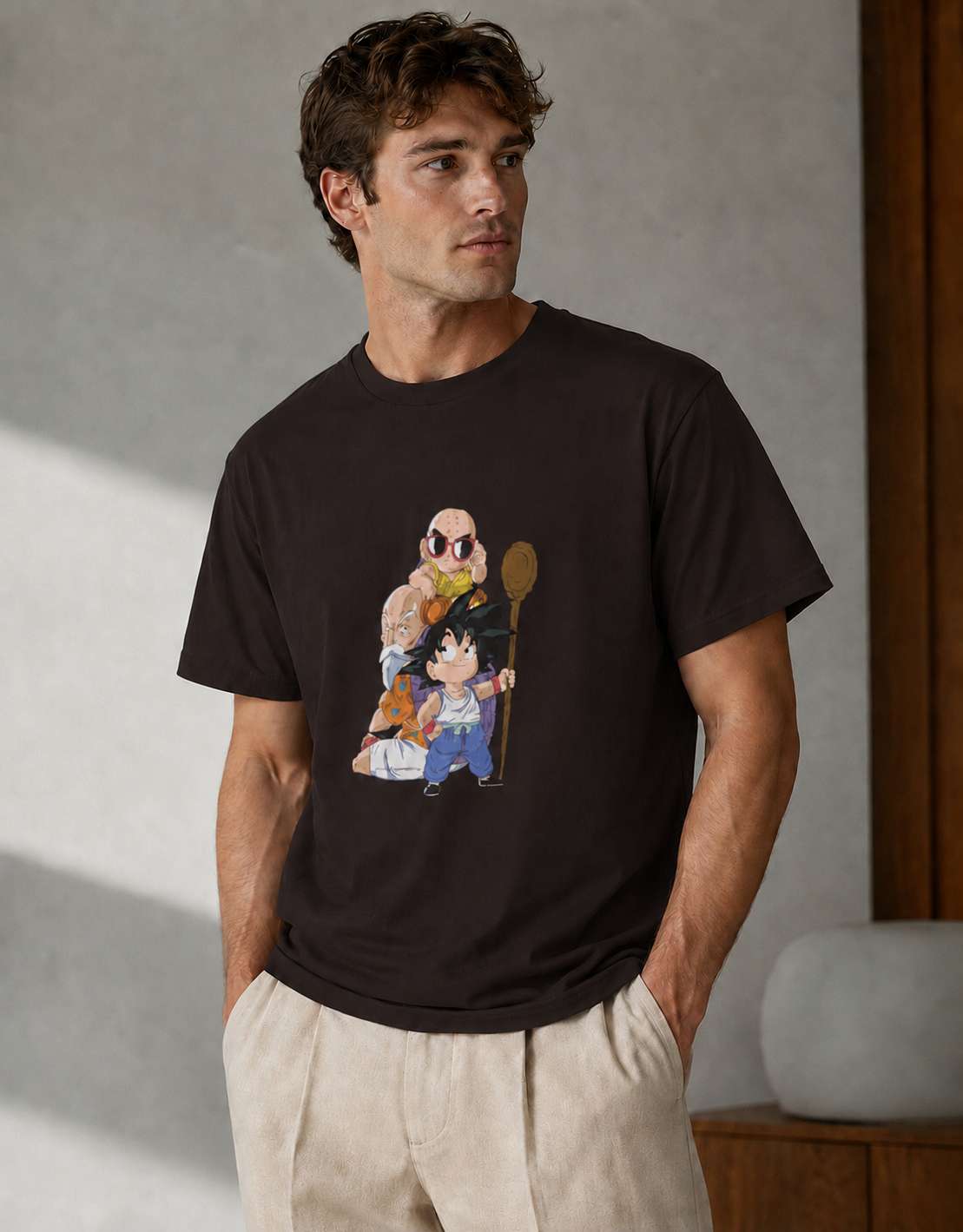 Vastrio Unisex Goku Dragon Ball Z Anime T-Shirt | Kid Goku Graphic Printed T-Shirt | Classic Anime Streetwear Tee